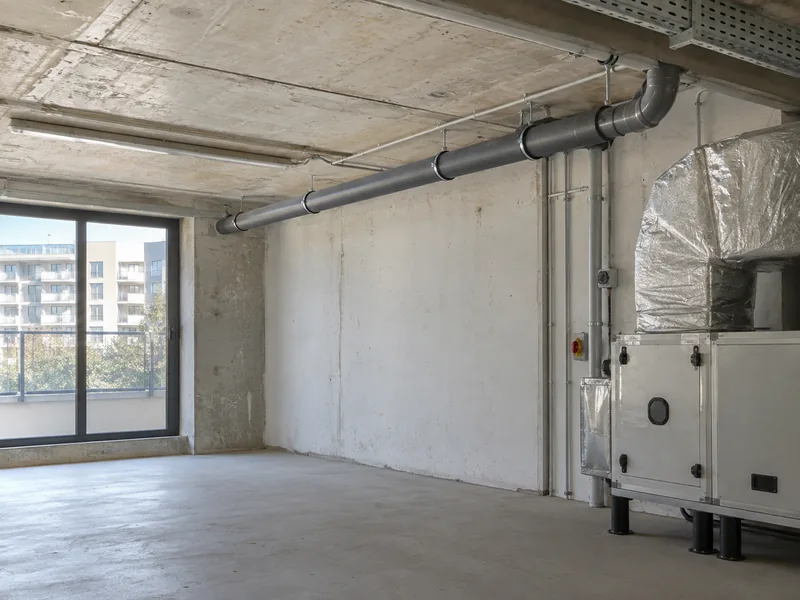 Pose de conduits d’extraction — Avant
