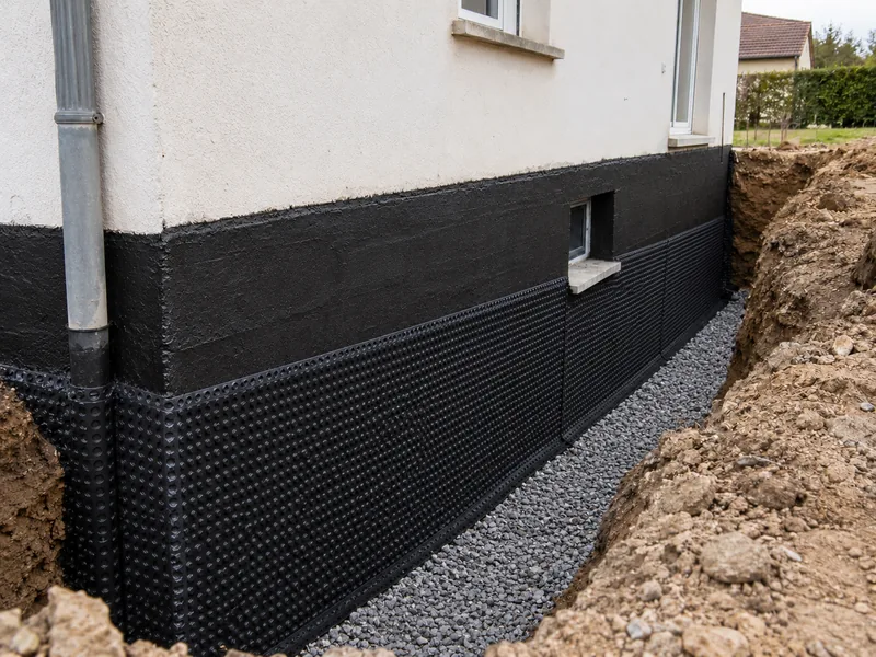 Étanchéité des murs enterrés — Après