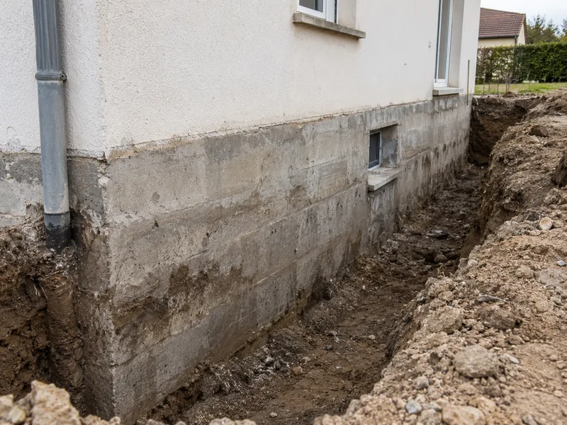 Étanchéité des murs enterrés — Avant