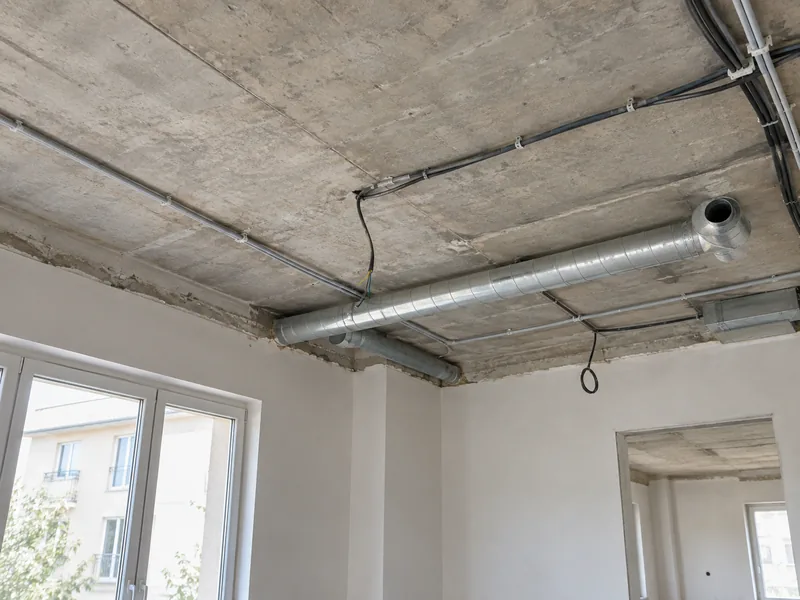 Faux plafonds en plaques de plâtre — Avant