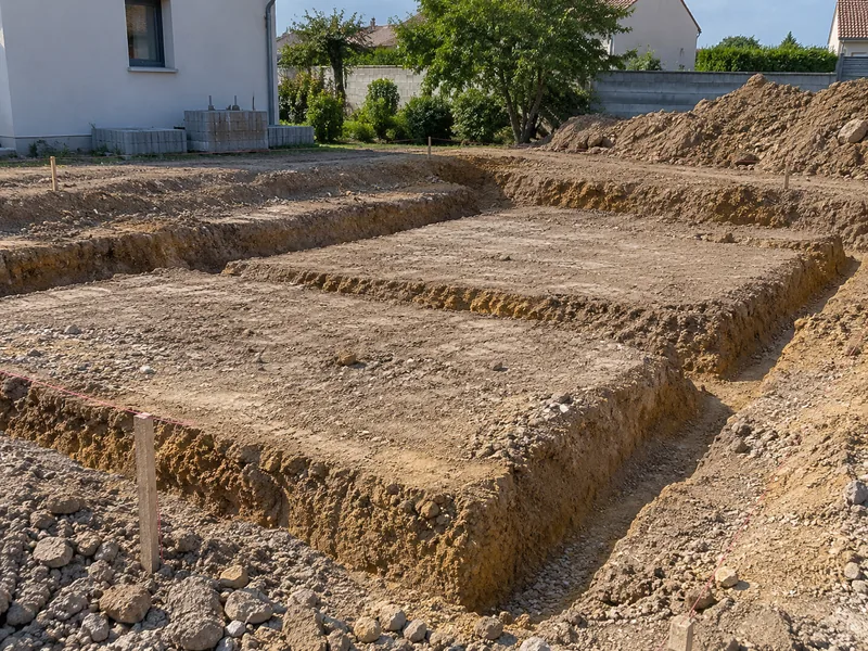 Réalisation de fondations — Avant