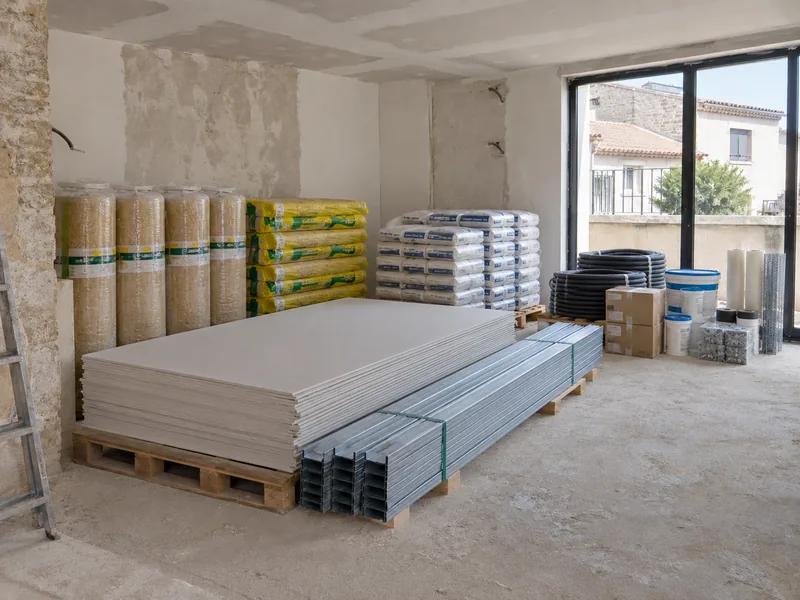 Fourniture des matériaux du chantier — Après
