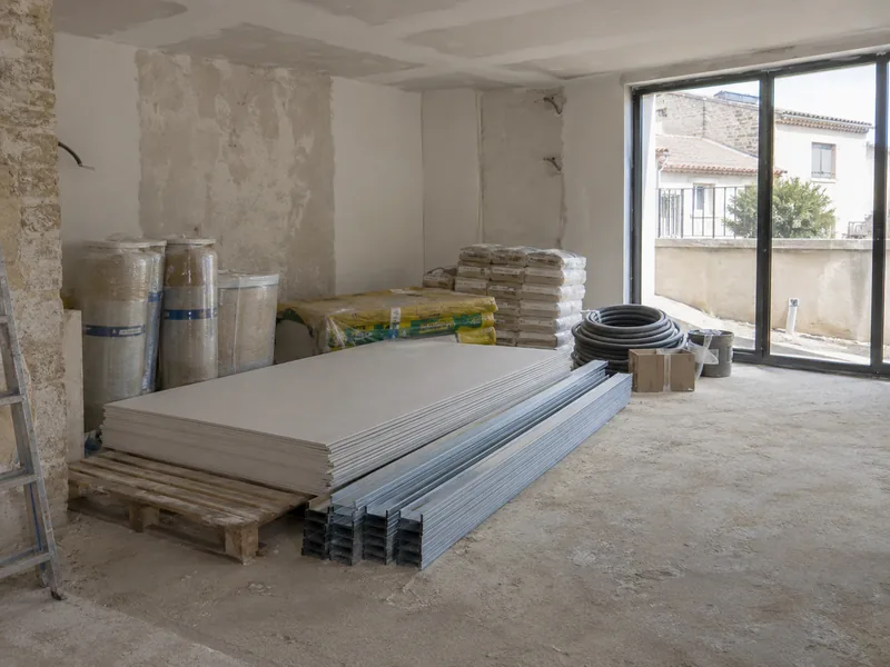 Fourniture des matériaux du chantier — Avant