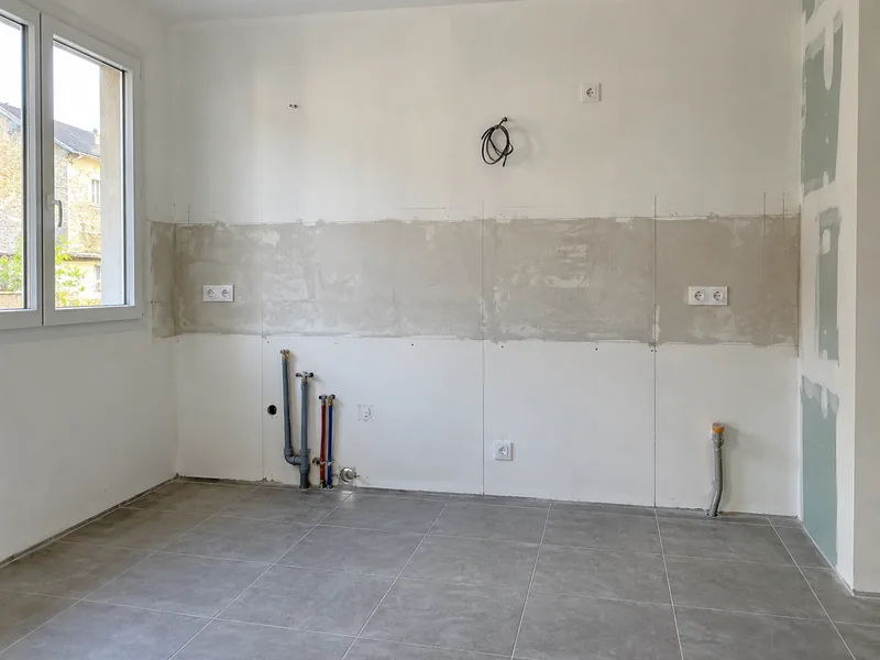Pose de mobilier de cuisine — Avant