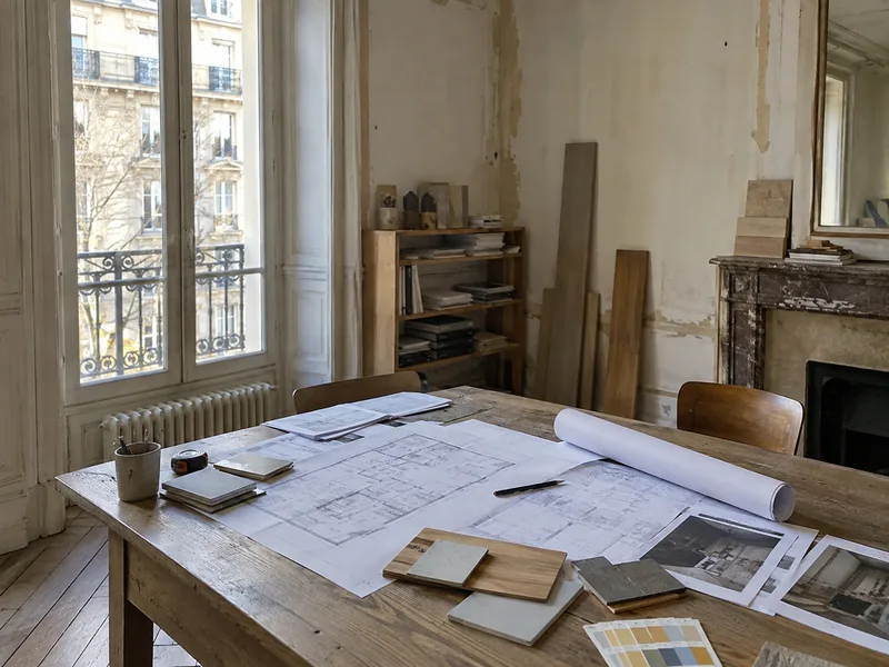 Préparation des plans du projet — Avant