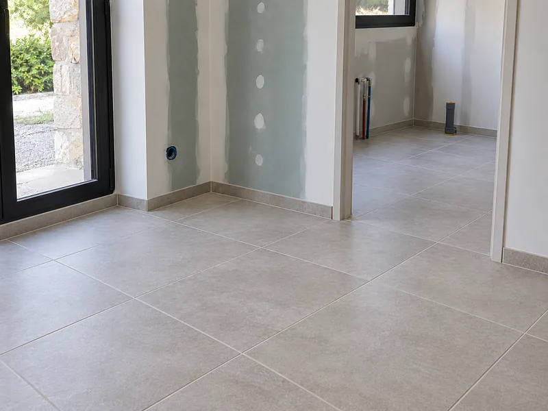 Pose de carrelage — Après
