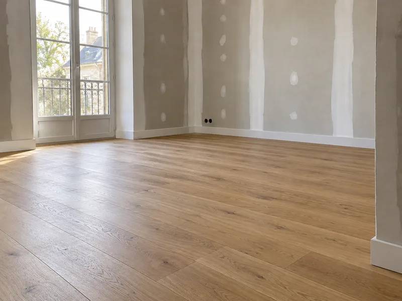 Pose de parquet — Après