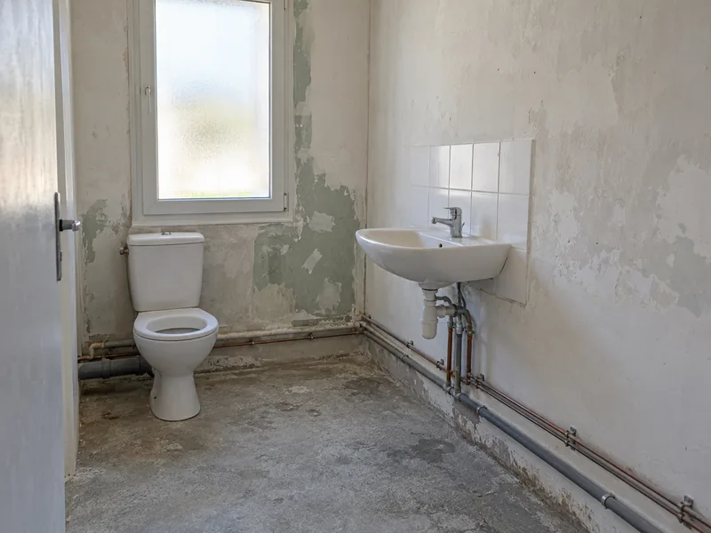 Aménagement de sanitaires clients — Avant
