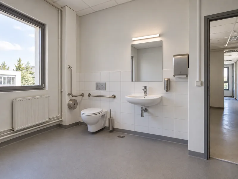 Aménagement de sanitaires du personnel — Après