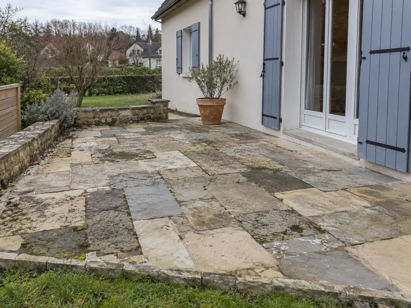 Terrasse en dallage — Avant