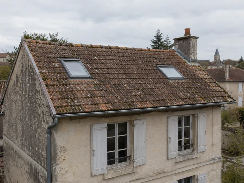 Travaux de couverture — Avant